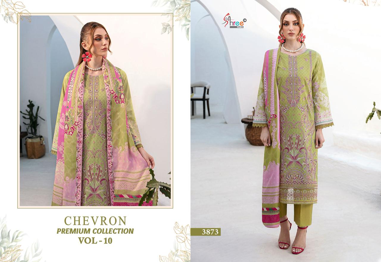 Chevron Premium Collection Vol 10 By Shree Cotton Pakistani Suits Exporters In India
